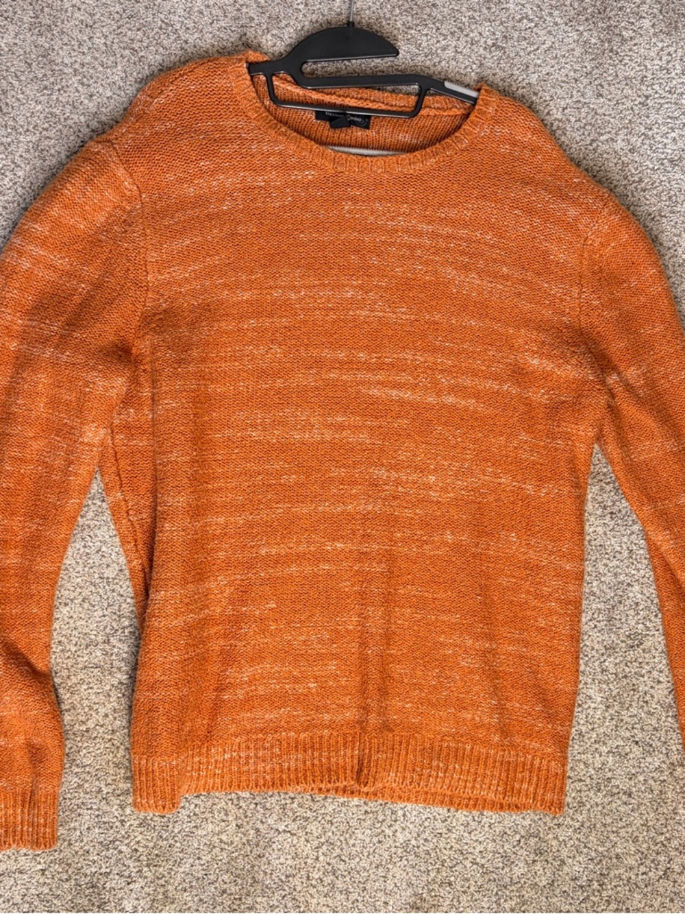 Treasure & Bond Orange Knit Crewneck Sweater